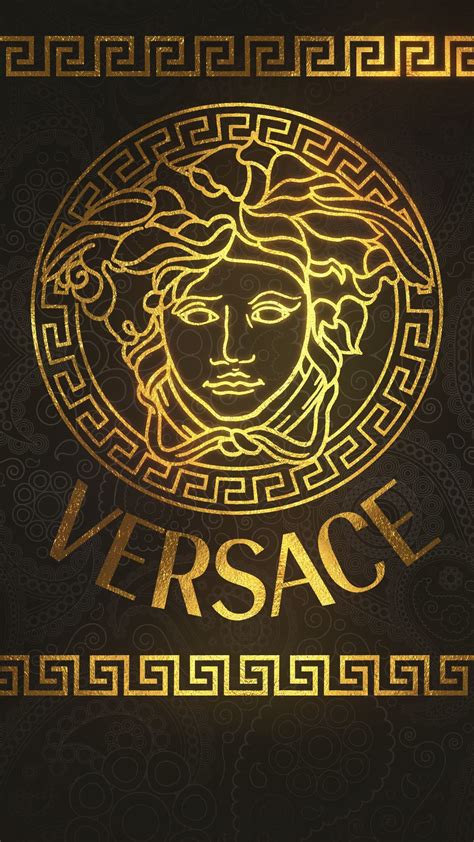 versace logo design|Versace logo background.